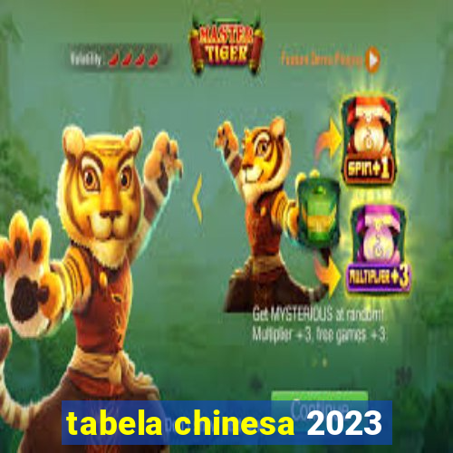 tabela chinesa 2023